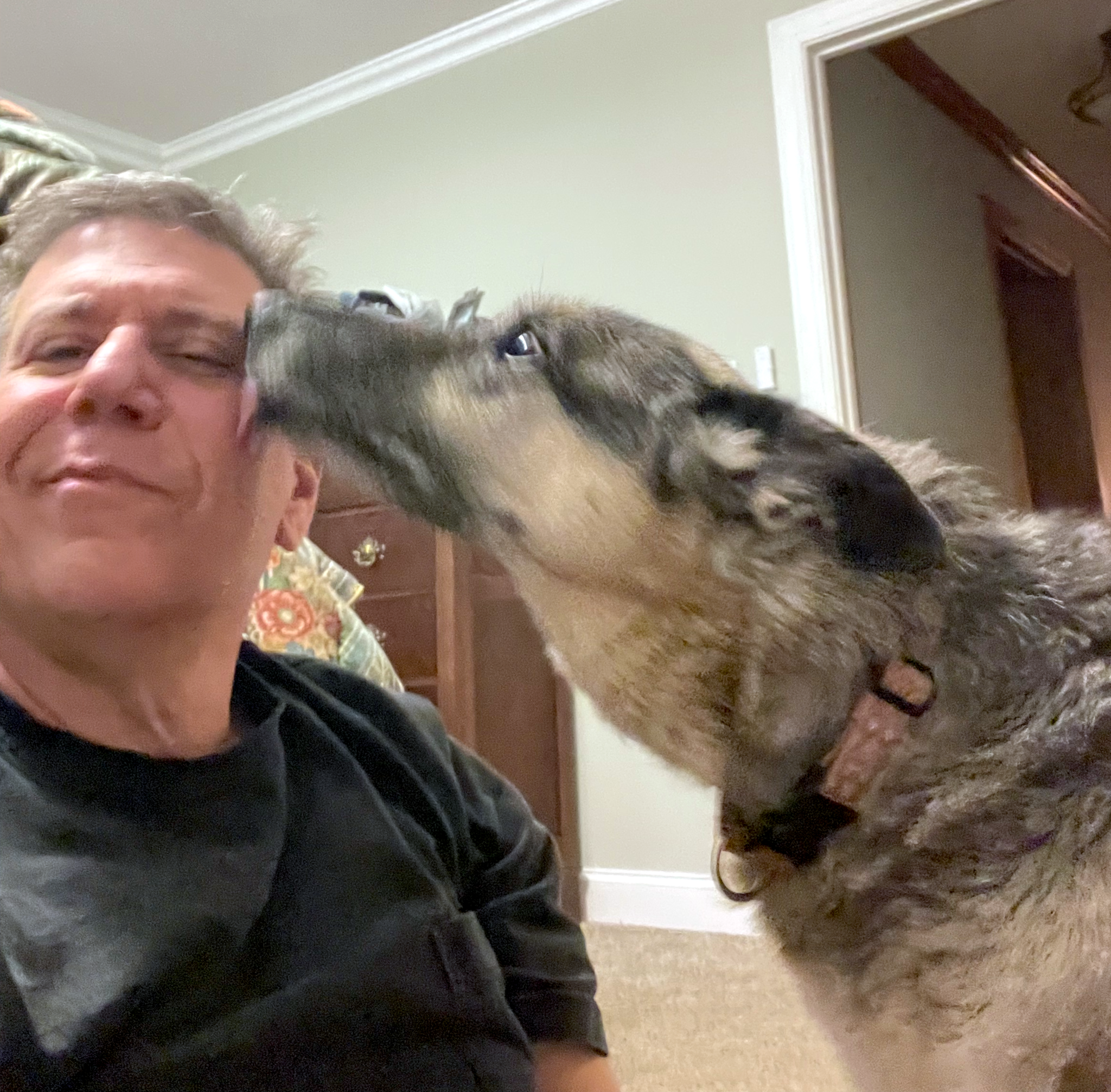 Auri giving me a kiss