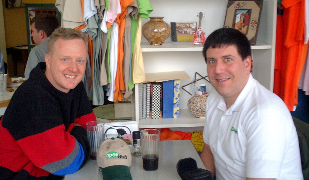 Eric and me at a restaurant in Pittsboro