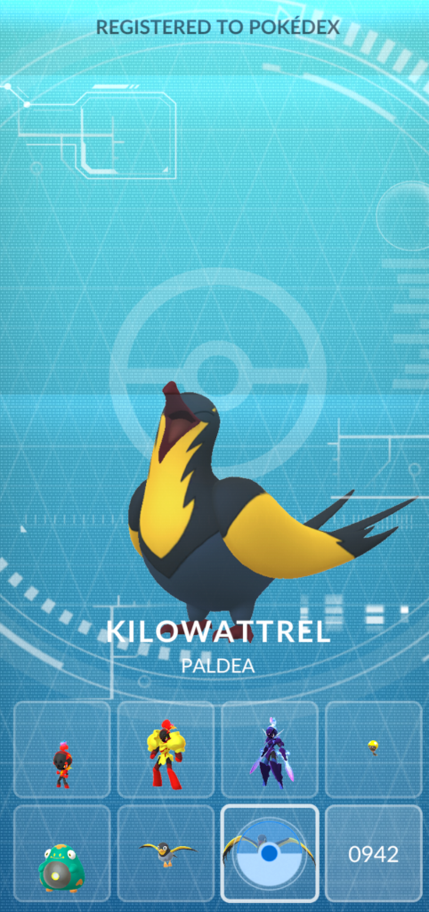 Screenshot of a Kilowattrel