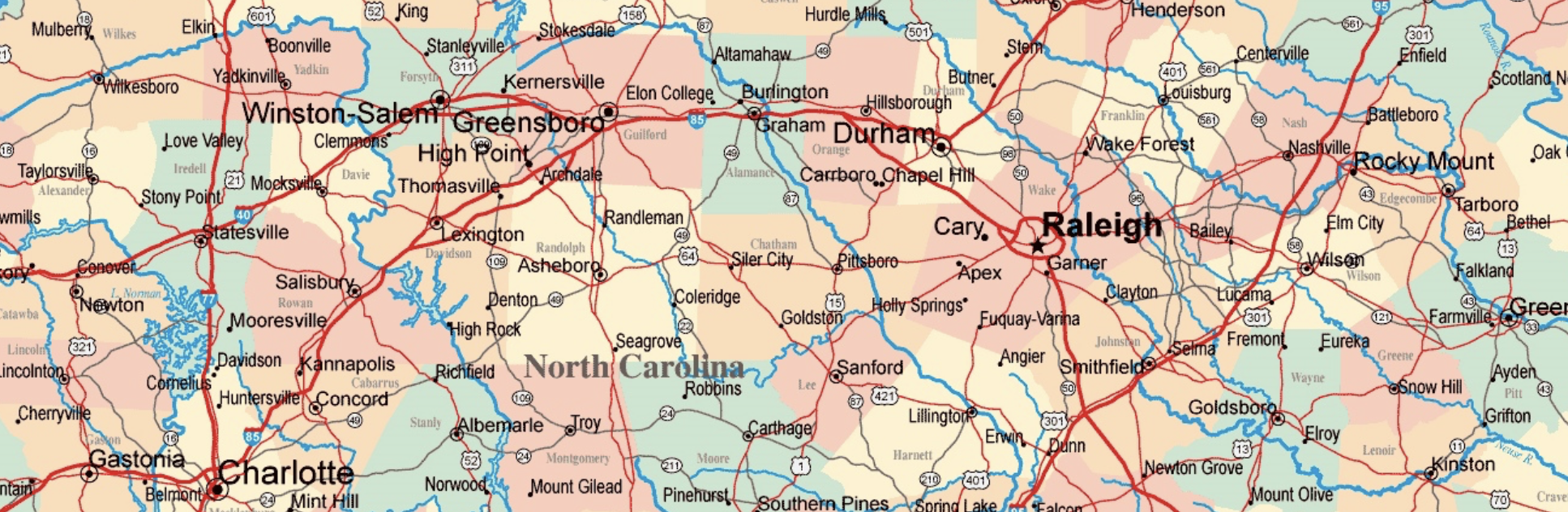 Featured image of post North Carolina Counties and Towns