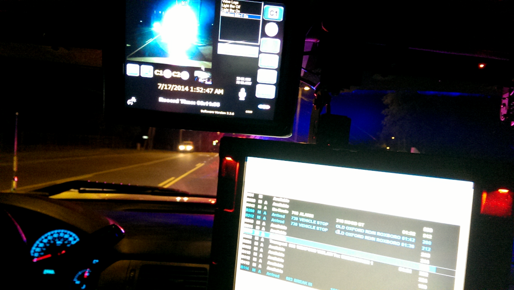 A view from Eric’s squad car