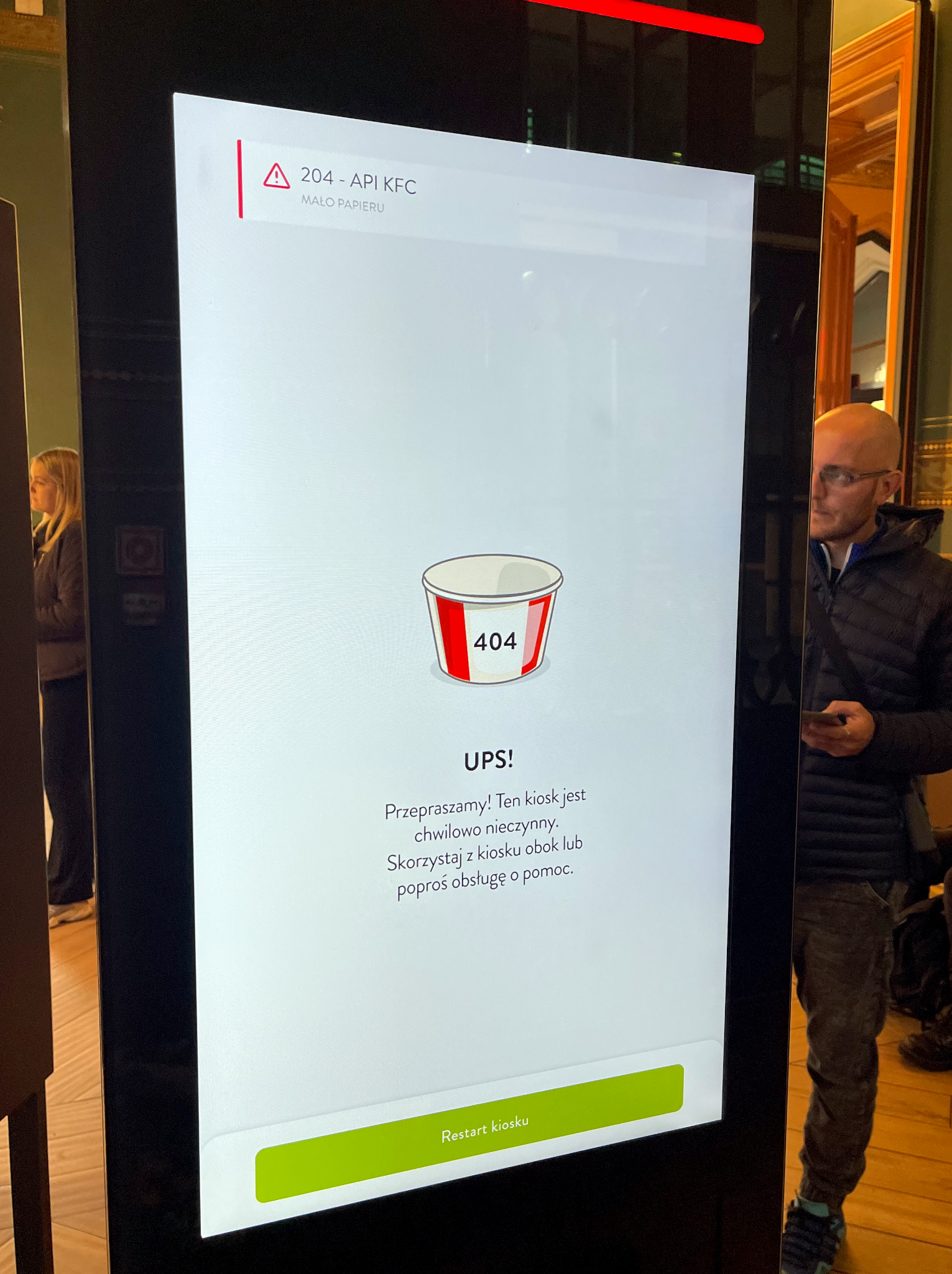 404 Error on KFC monitor