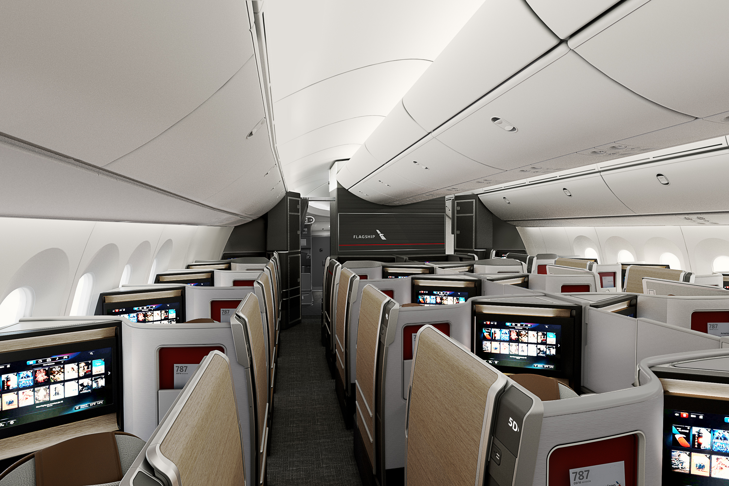 AA media picture of new cabin with upgraded suites