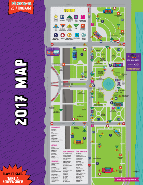 Lollapalooza Chicago Map