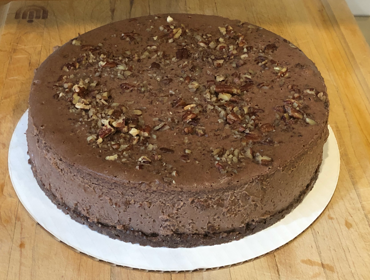 Chocolate Bourbon Pecan Cheesecake