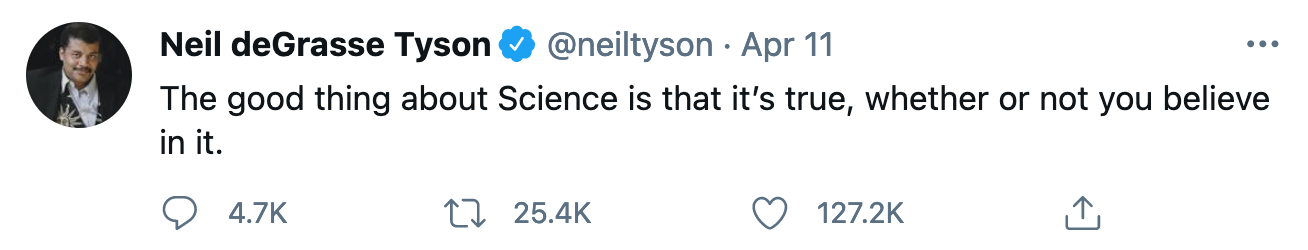 Neil deGrasse Tyson Twitter Quote